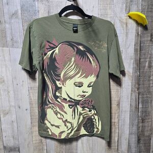 Obey Vintage Y2K Purple Urban Art Green Graphic Tee Mens Medium